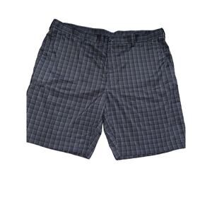 Grand‎ Slam Men's Performance Flat Front Gray Black Check Golf Shorts 42